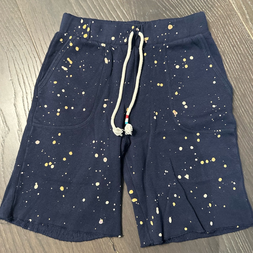 Sol Angeles Navy and Gold Splatter Kids Shorts